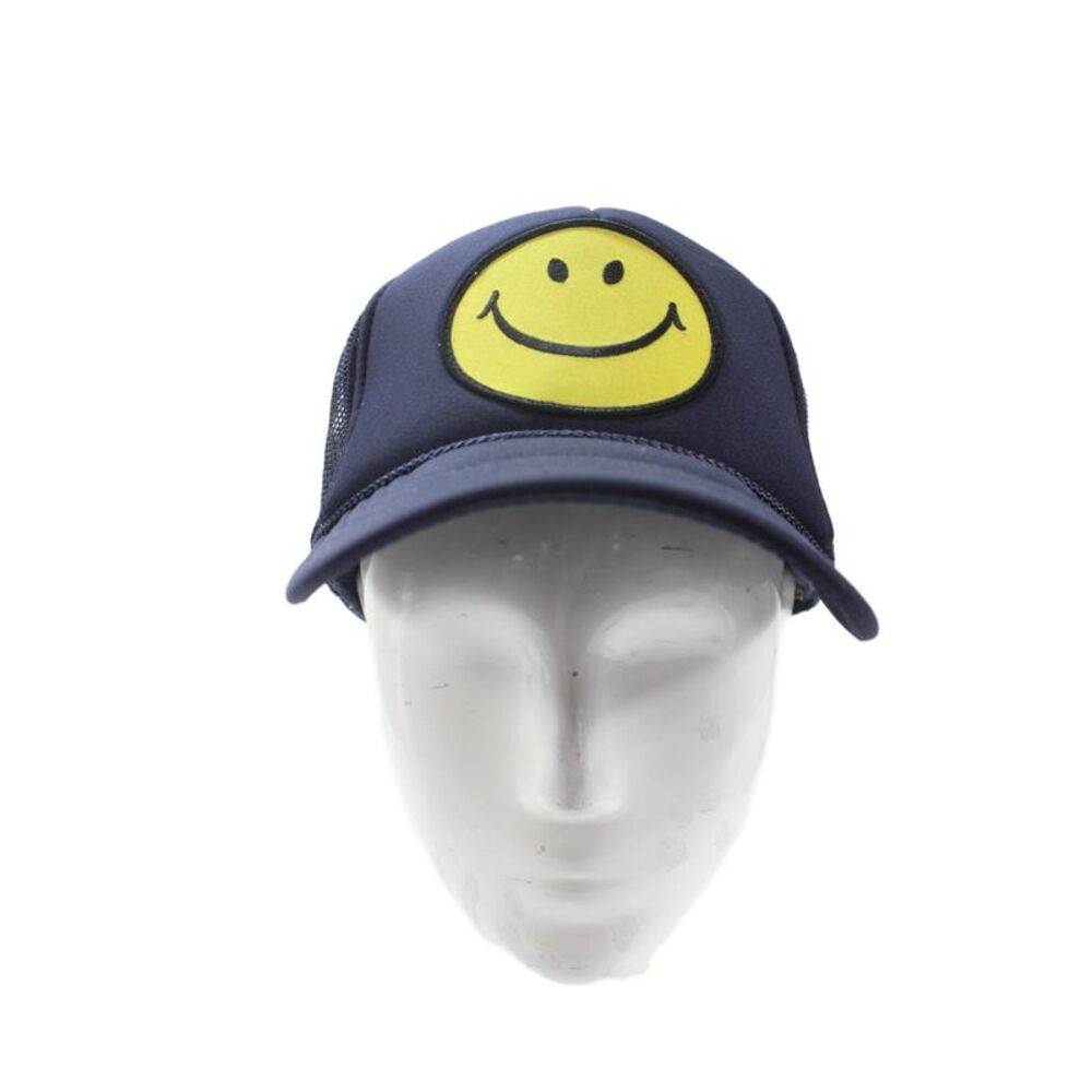 Aviator Nation Womens Vintage Trucker Hat Navy Blue Yellow